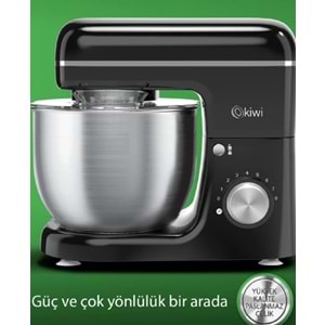 Kiwi Kmx-3638 Hamur Yoğurma Stand Mikser Siyah