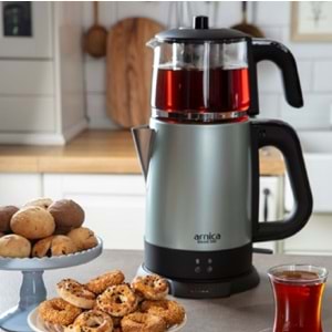 Arnica Demli Stil Mint Yeşili Cam Çay Makinesi IH33203