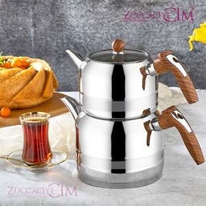 Kahramanlar Yağmur Ahşap Mini Boy Çaydanlık