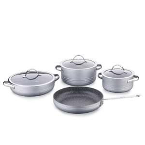 Korkmaz A2619-3 Linea Gri 7 Parça Tencere Takımı