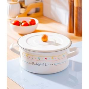 Acar Made With Love Düz Kısa Tırtıklı 20 cm Tencere 7705