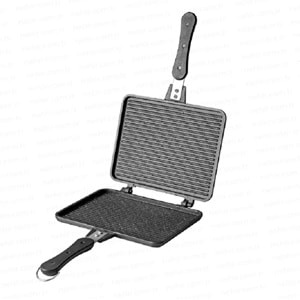 Nehir Alüminyum Döküm Lüks Tost Tavası Siyah