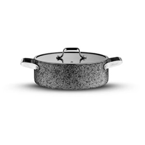 Brioni Stone-H 28 cm Çizilmez Yanmaz Yapışmaz Basık Tencere SH-125
