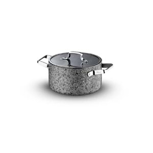 Brioni Stone-H 22 cm Çizilmez Yanmaz Yapışmaz Derin Tencere SH-131
