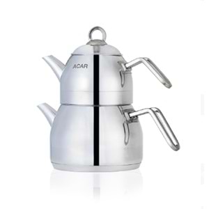 Acar Alexi Aile Boy Çelik Çaydanlık - Metal Kulp 21-0457