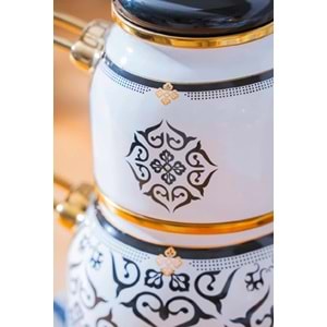 Acar Qualita Emaye Thea Model Mini Çaydanlık Takımı 9103