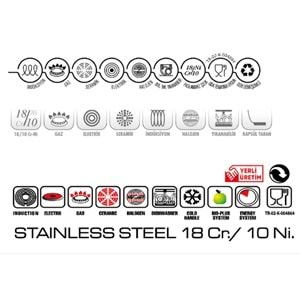 Oms 8090-L indüksiyon uyumlu Çaydanlık Takımı Sade