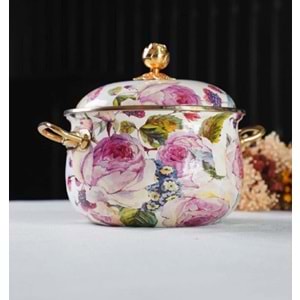 Miss Betty 20 cm Derin Bombeli Emaye Tencere Rose Delüxe 16895-06