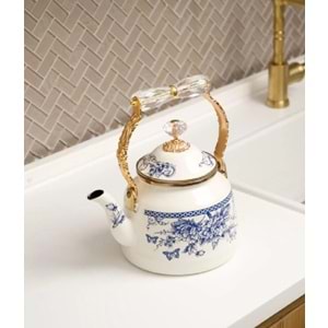 Miss Betty Blue Life Kristal Saplı Emaye Demlik 8324-09