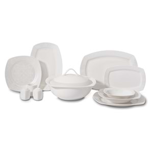 Korkmaz Mona Collection 60 Parça A8123 Kare Yemek Takımı
