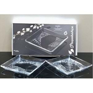 Paşabahçe Madlen 2 li Cam Tatlı Tabağı 68317