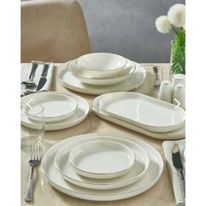 Güral Bilbao 69 Parça Yemek Takımı Platin File YT220