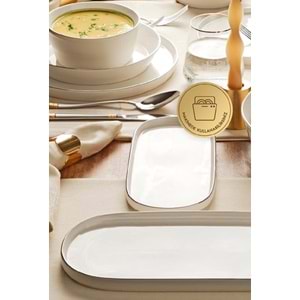 Nehir Yakamoz Platin 6 Kişilik 30 Parça Porselen Yemek Takımı