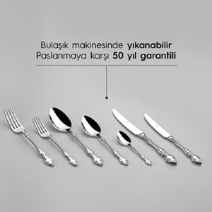 Nehir Adriana 84 Parça 12 Kişilik Çatal Kaşık Bıçak Takımı