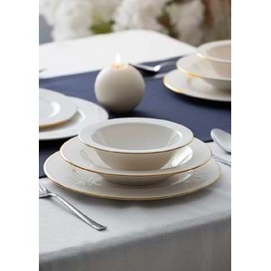 Acar Cladia Gold 24 Parça 6 Kişilik Porselen Yemek Takımı 5619