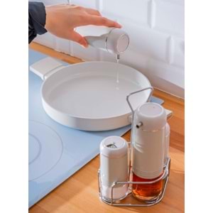 Acar Orion 5 Parça Cam Yağlık Sirkelik ve Baharat Takımı 7830