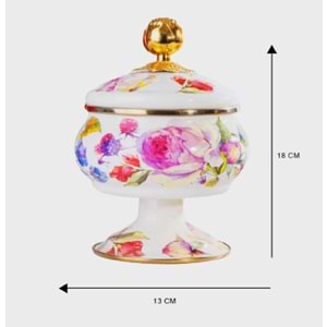 Miss Betty Rose Deluxe Ayaklı Emaye Şekerlik 18 Cm 16895-02