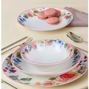 Miss Betty Rose Deluxe 24 Parça 6 Kişilik Porselen Yemek Takımı 16895-17