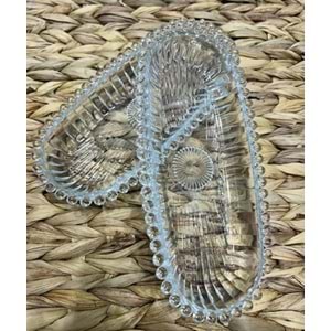 Krd Boncuk 2 li Kayık Tabak 2 adet KRD-5053