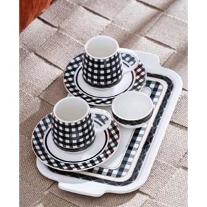 Acar Almond 2 Kişilik Tepsili Kahve Fincan Takımı - 100 ML 7169