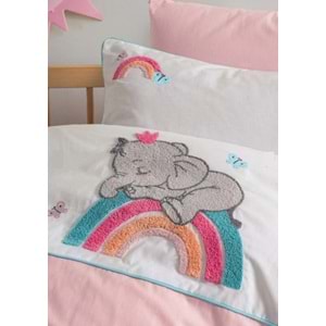 Cottonbox Punch Baby Nakışlı Bebek Nevresim Takımı 2012 Pembe