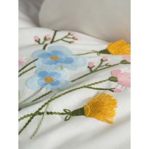 Cotton box Brode Ranforce Delbin Pembe Çift Kişilik Nevresim Takımı 1848