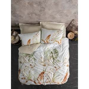 Cotton Box Saten Luster Bej Çift Kişilik Nevresim Takımı