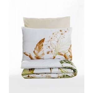 Cotton Box Saten Luster Bej Çift Kişilik Nevresim Takımı