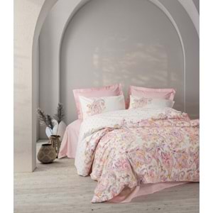 Cotton Box Bohem Çift Kişilik Nevresim Takımı Muna Pembe