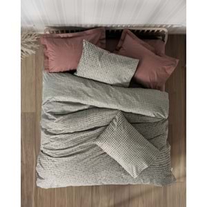 Cotton Box Petite Çift Kişilik Lastikli Çarşaflı Nevresim Takımı Mote Kiremit