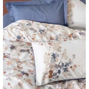 Cotton Box Saten Çift Kişilik Nevresim Takımı Nebulae İndigo