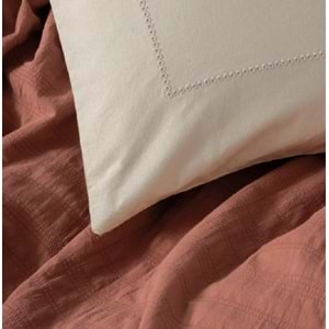 Cotton Box Natura Çift Kişilik Yatak Örtüsü Pike Takımı Vilo Kiremit