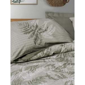 Cotton Box Dual Ranforce Frond Haki Tek Kişilik Nevresim Takımı