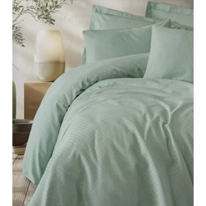 Cotton Box Plaid Adaçayı Çift Kişilik Nevresim Takımı