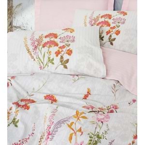 Cotton Box Modeline Ranforce Lilura Pembe Tek Kişilik Nevresim Takımı