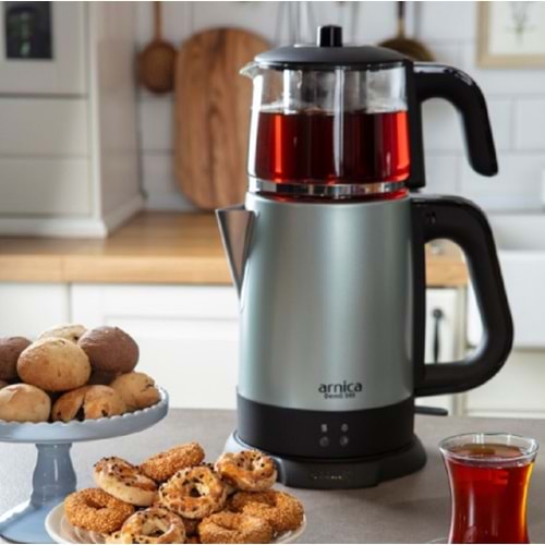 Arnica Demli Stil Mint Yeşili Cam Çay Makinesi IH33203