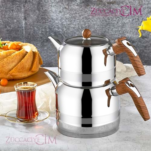 Kahramanlar Yağmur Ahşap Mini Boy Çaydanlık