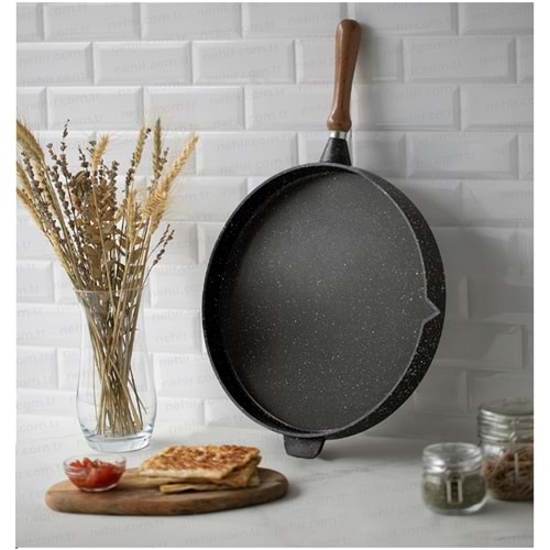 Nehir Derin Granit Döküm Gözleme Tavası 36 Cm