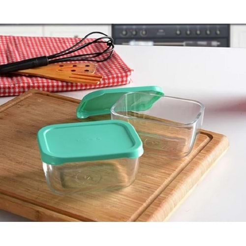 Paşabahçe 53733 Kapaklı 2 li Saklama Kabı 420 cc