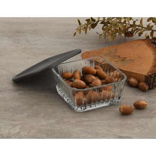 Paşabahçe Frezya Kapaklı 8 Adet Cam Kase 530236