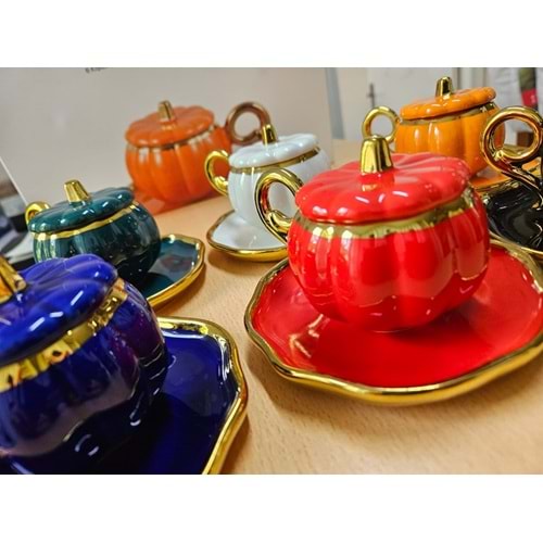 Perotti Bal Kabağı 6 Kişilik Kahve Fincan Takımı Karışık Renk 16984