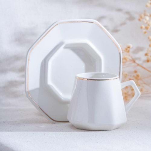 Acar Elara Gold 6 Kişilik Kahve Fincanı Takımı - 90 ml 06613
