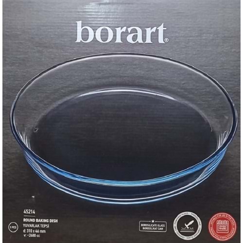 Borart Büyük Oval Tepsi Borcam Sade 45214