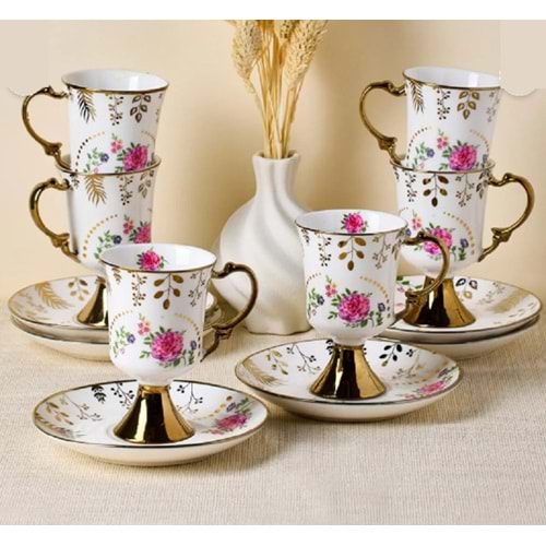 Perotti English Sachet 6 Kişilik Kahve Fincan Takımı 16842