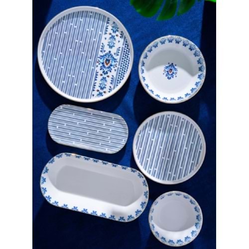 Acar Lavinia 27 Parça 6 Kişilik Seramik Yemek Takımı 7801