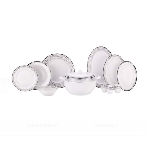 Korkmaz A8360 60 Parça 12 Kişillik Porselen Yemek Takımı