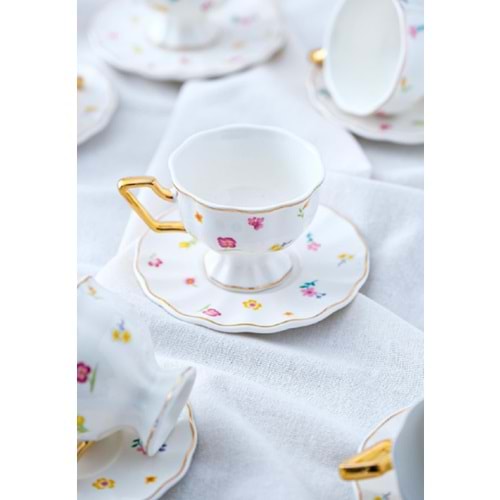 Acar Camilla 6 Kişilik Porselen Kahve Fincan Takımı 6043