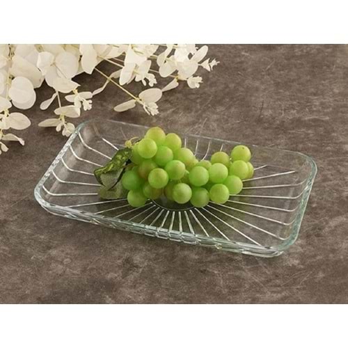 Paşabahçe Elegant Dikdörtgen Cam Kayık Tabak 27x16 cm 54883