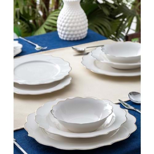 Acar Karmen 6 Kişilik 24 Parça Gold Yemek Takımı 6201