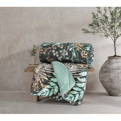 Cotton Box Velvet Clarosa Mint Pudra Çift Kişilik Yorgan